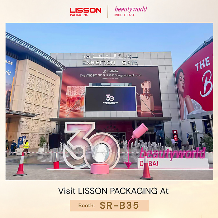 A LISSON Packaging brilha na Beautyworld Middle East 2026: apresentando soluções completas para embalagens de cosméticos.